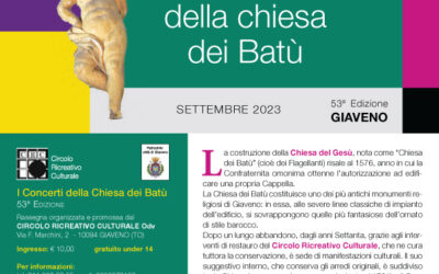 I concerti della chiesa dei Batù – SETTEMBRE-OTTOBRE 2023 – 53a Edizione GIAVENO